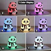Panda Night Light for Kids- Rechargeable Silicone LED Lamp, 7-Color Changing